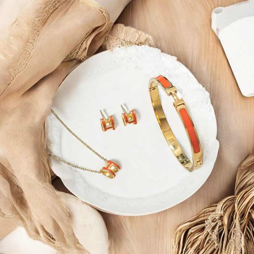 Hera - Schmuckset in Orange