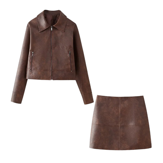 Vintage Leather Chic Set