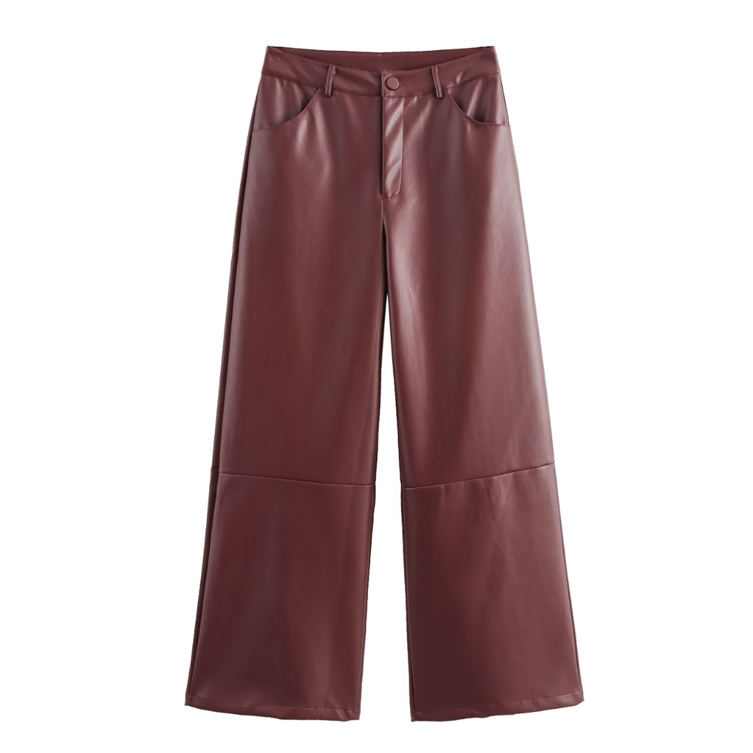 Luxe Leather Wide-Leg Pants