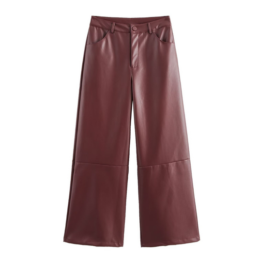 Luxe Leather Wide-Leg Pants