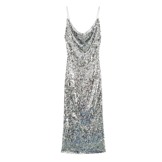 Silver Luxe Sequin Dress