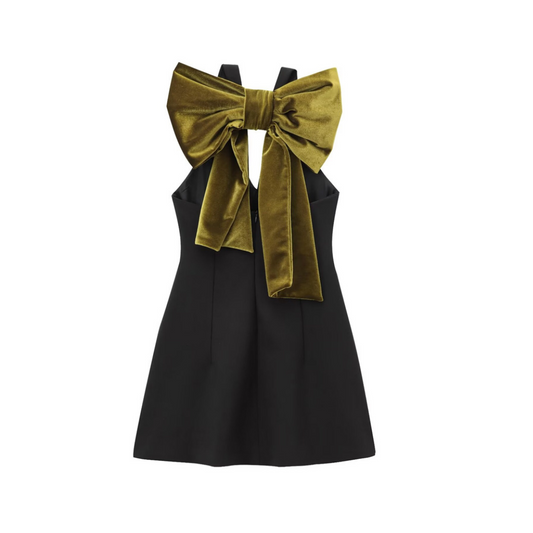 Velvet Bow Elegance Dress