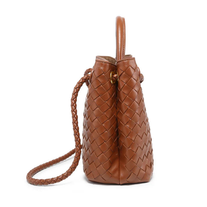 Livia - Flecht-Handtasche – Kompakte Tasche aus PU-Leder in vielen Farben