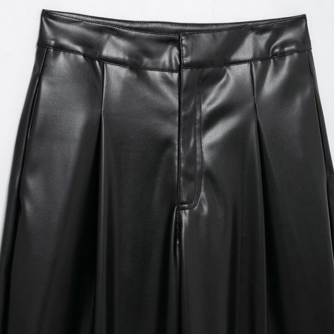 Noir Luxe Vegan Leather Pants