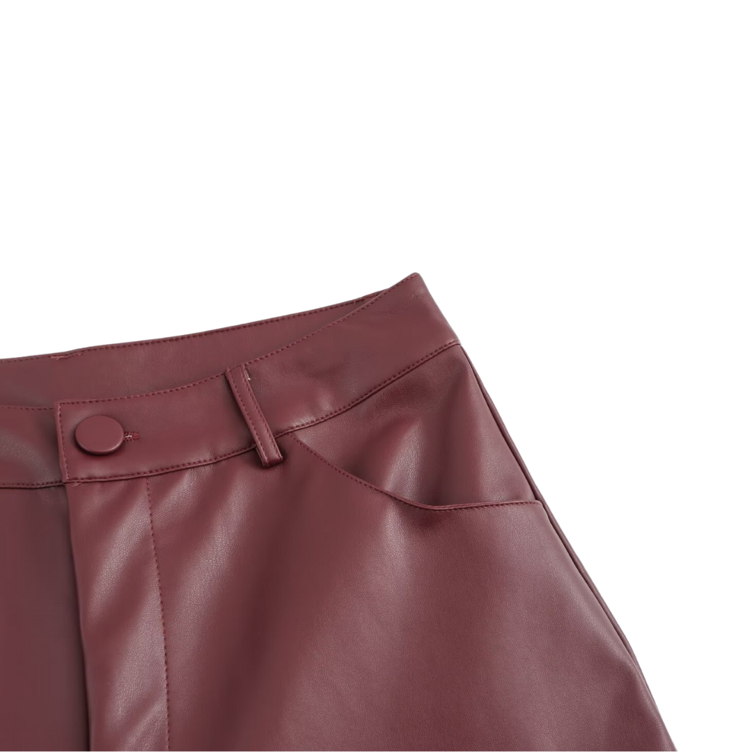 Luxe Leather Wide-Leg Pants