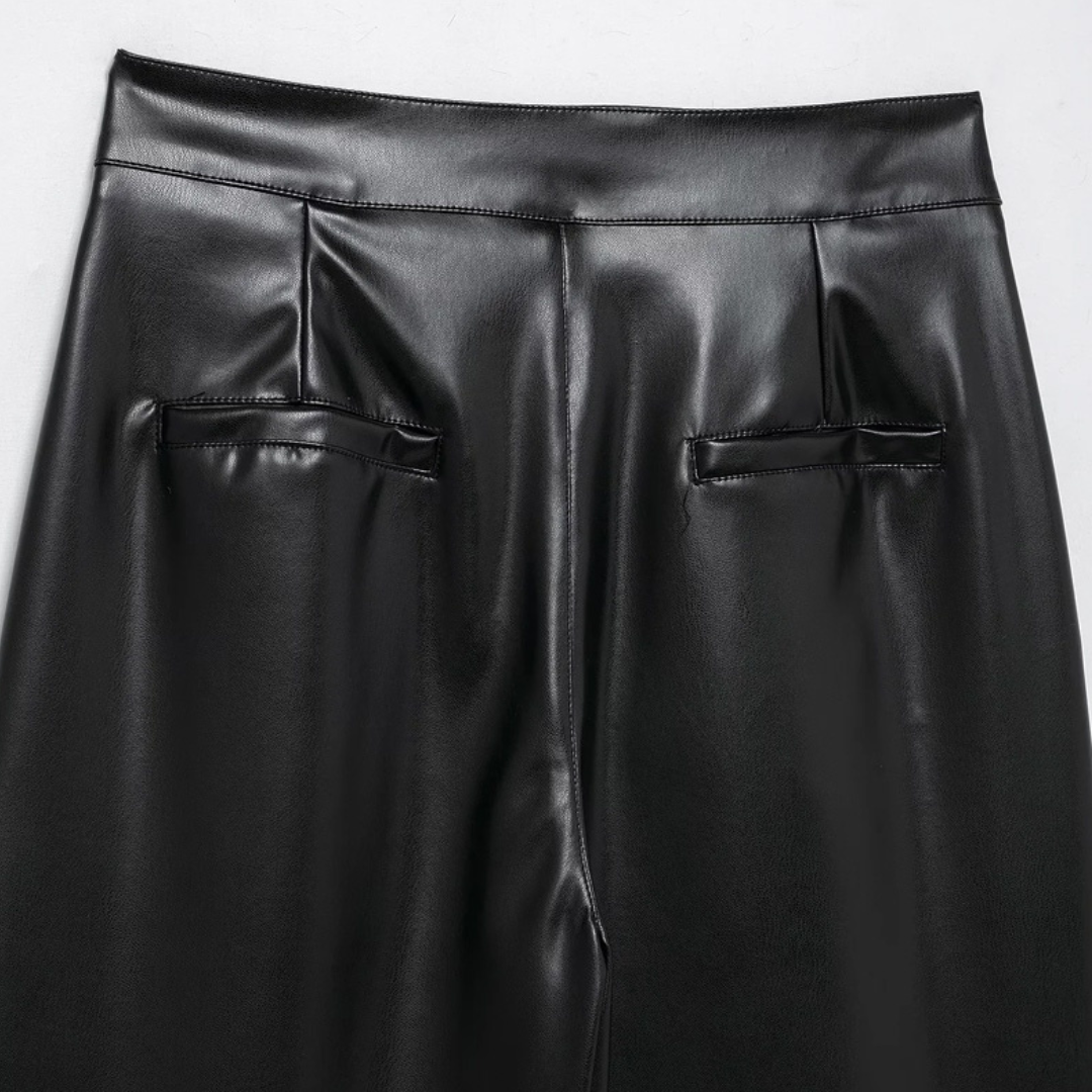 Noir Luxe Vegan Leather Pants