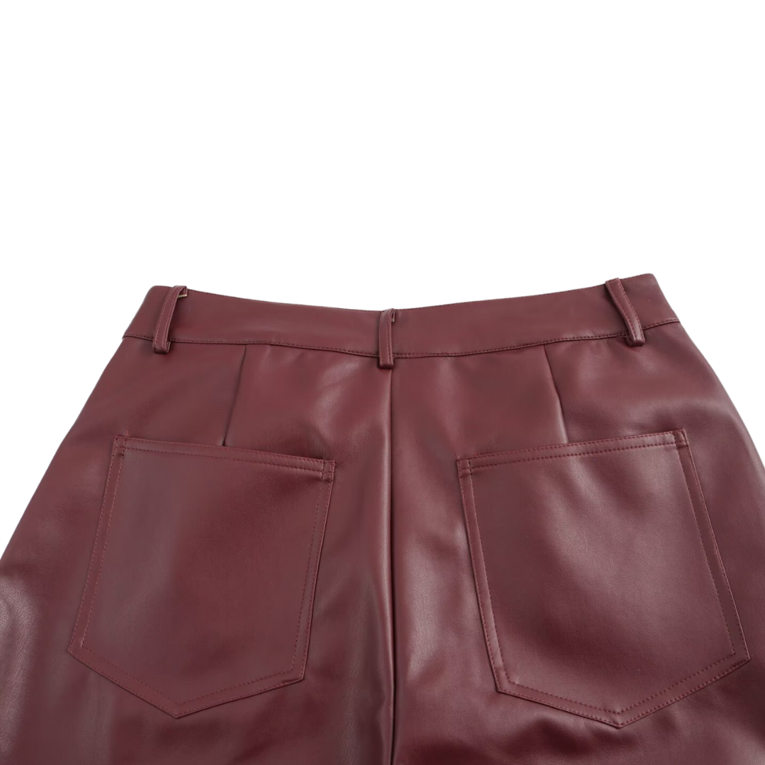 Luxe Leather Wide-Leg Pants