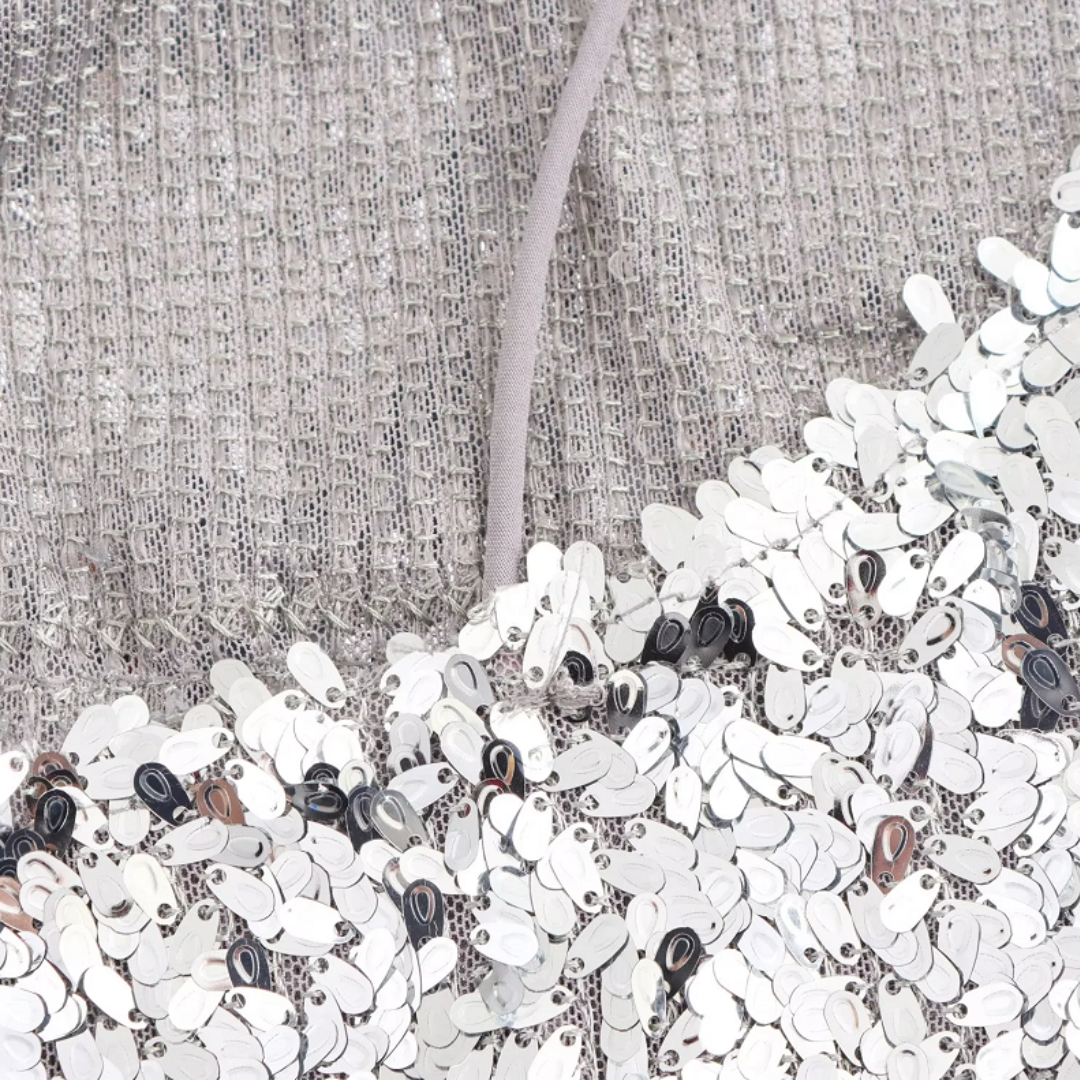 Silver Luxe Sequin Dress