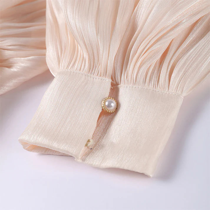 Luna Drape Plisseekleid – Tailliertes Kleid mit Bindeband in Schwarz, Creme oder Rot