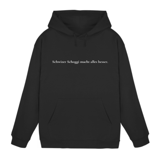 Schwizer Schoggi macht alles besser. Hoodie