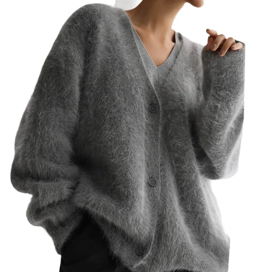 Luna Soft Knit Cardigan – Eleganter Damen Strickcardigan mit Oversize Look