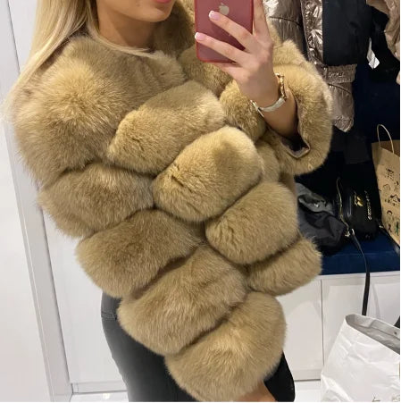 Mila Faux Fur Jacket – Luxus Damen Kunstfelljacke in High-Street Style