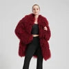 Evelyn Mongolian Lamb Fur Coat – Langer Mantel aus echtem Mongolischem Lammfell