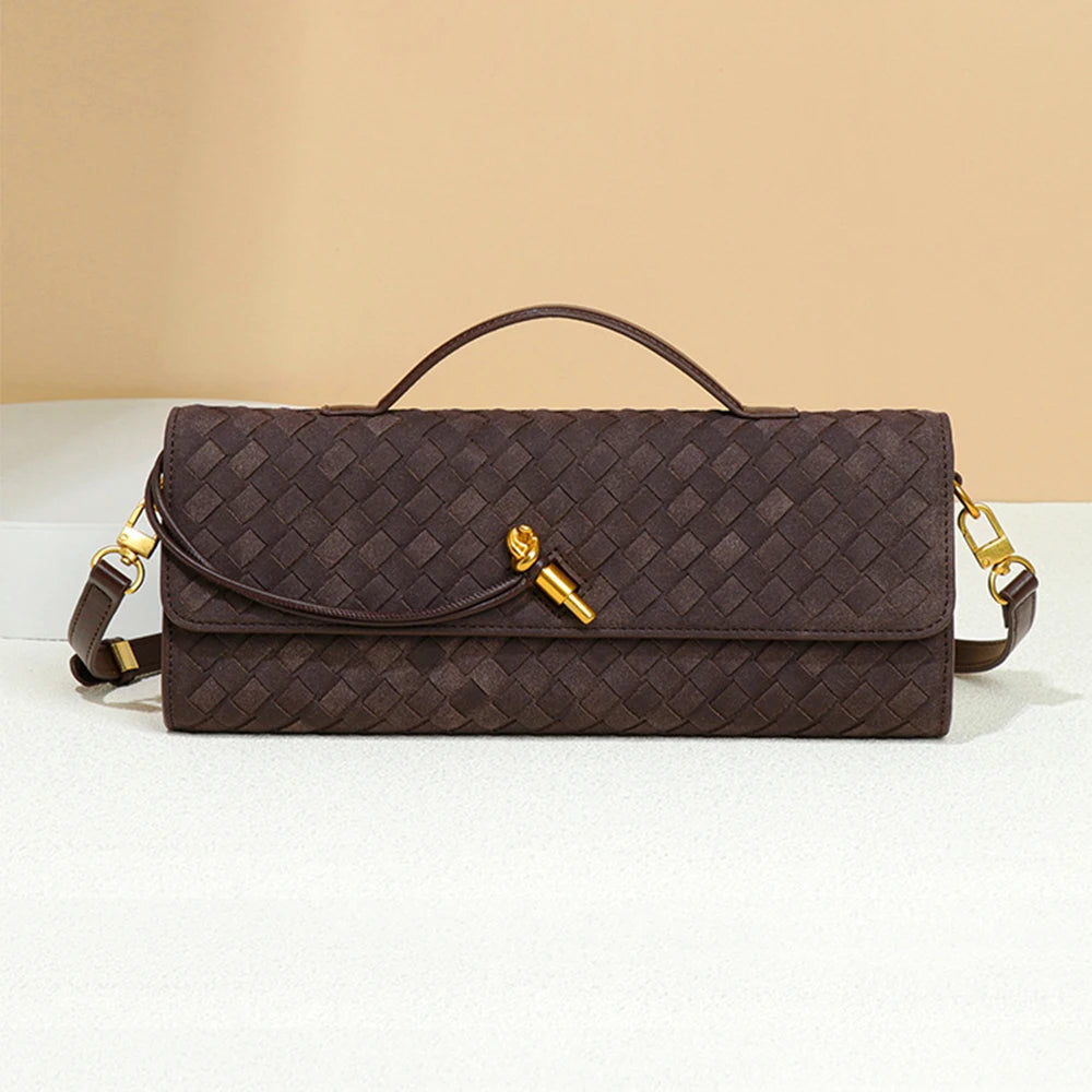 Lia Woven Clutch – Elegante Flechtoptik-Handtasche aus PU