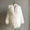 Evelyn Mongolian Lamb Fur Coat – Langer Mantel aus echtem Mongolischem Lammfell