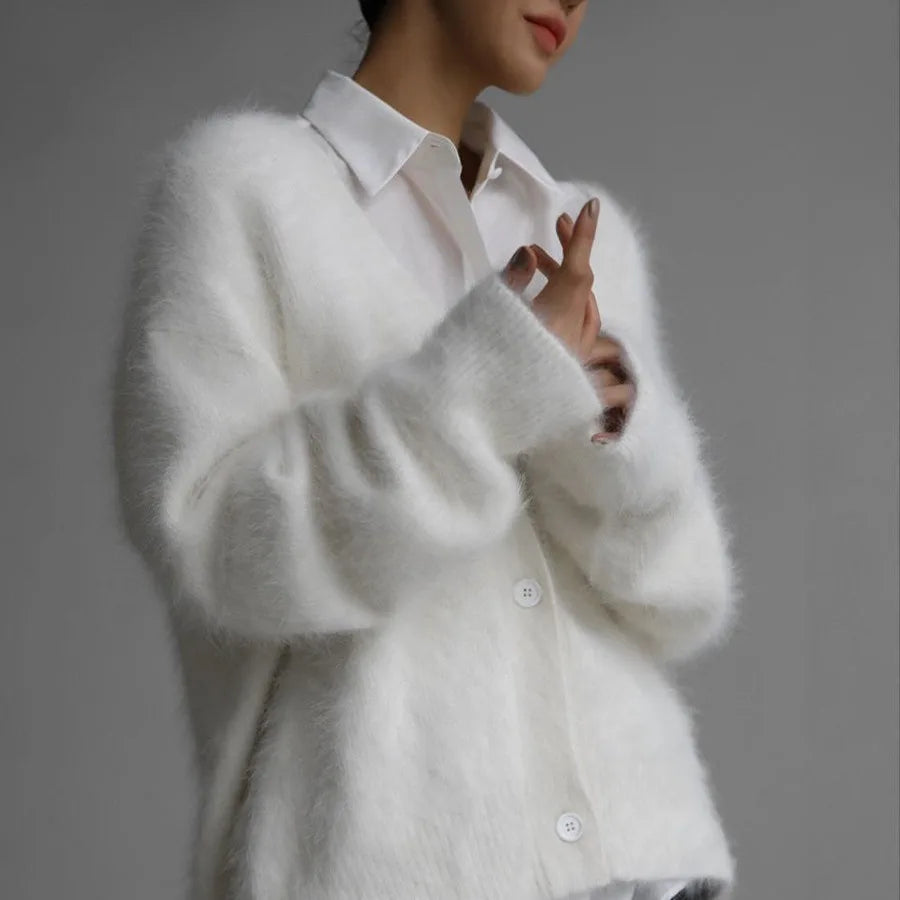 Luna Soft Knit Cardigan – Eleganter Damen Strickcardigan mit Oversize Look
