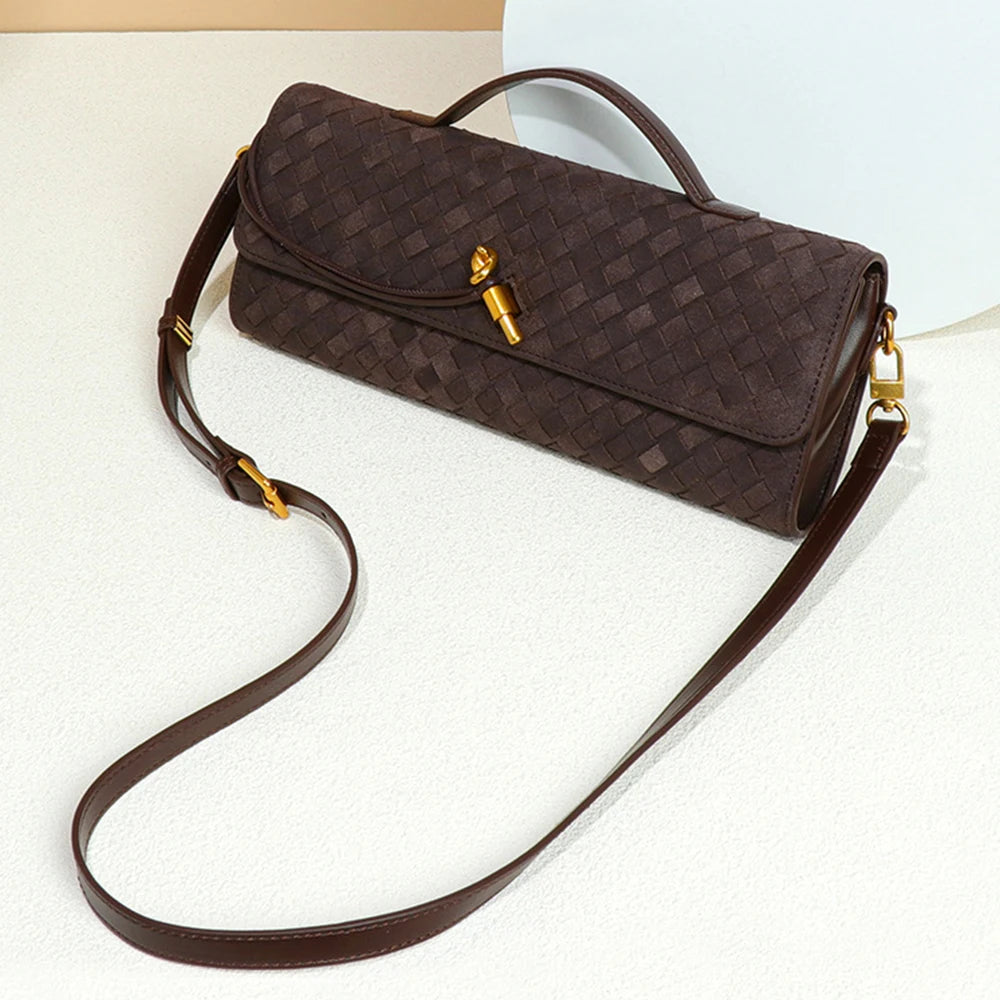 Lia Woven Clutch – Elegante Flechtoptik-Handtasche aus PU