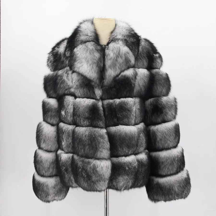 Arden Fox Fur Jacket – Luxuriöse Jacke aus echtem Fuchspelz