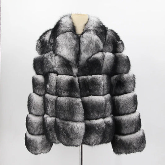 Arden Fox Fur Jacket – Luxuriöse Jacke aus echtem Fuchspelz
