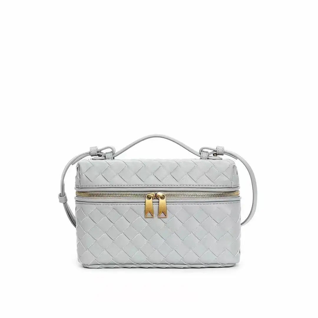 Elena Leather Crossbody – Echtleder Umhängetasche mit Flechtoptik