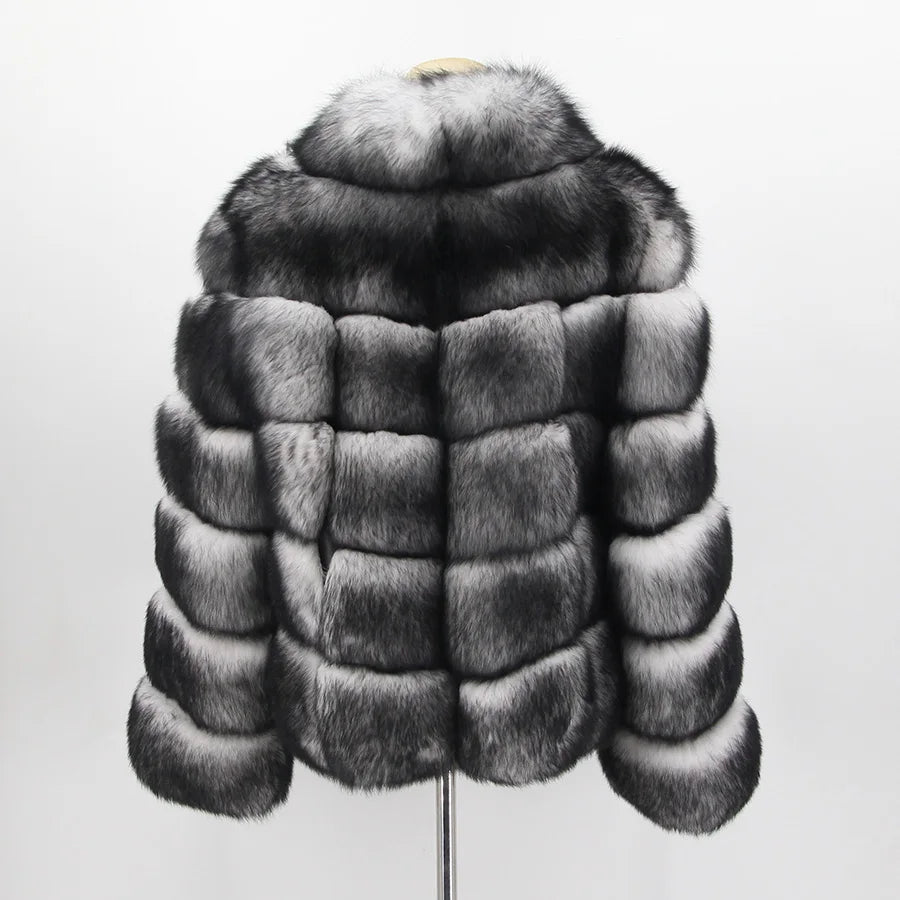 Arden Fox Fur Jacket – Luxuriöse Jacke aus echtem Fuchspelz