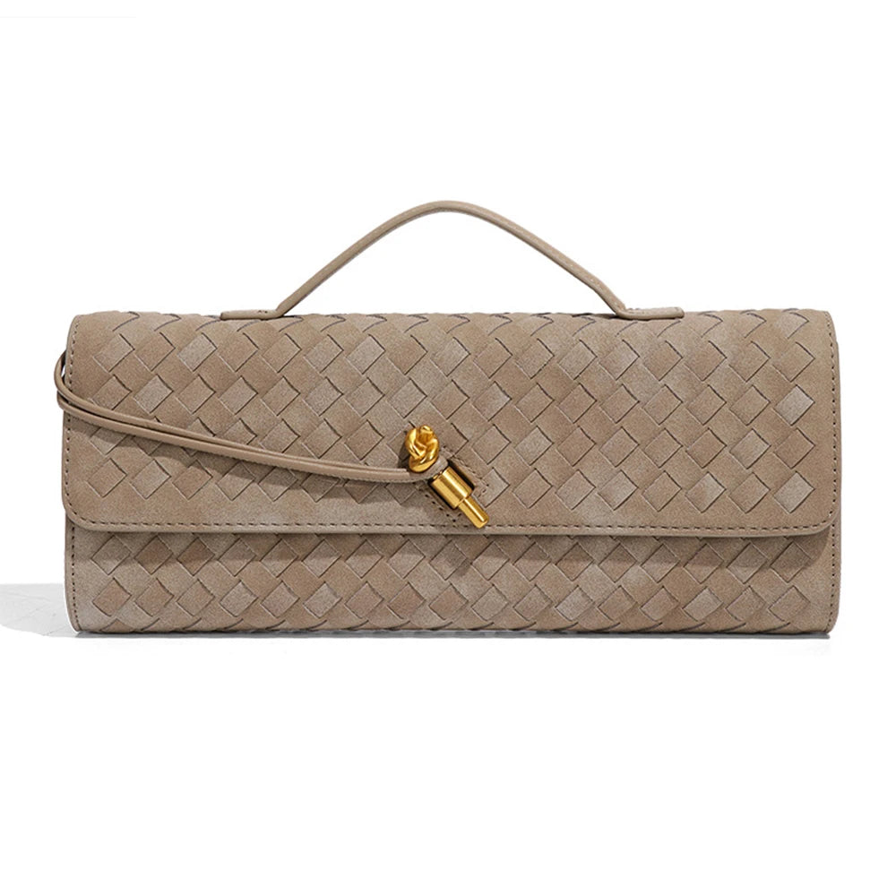 Lia Woven Clutch – Elegante Flechtoptik-Handtasche aus PU