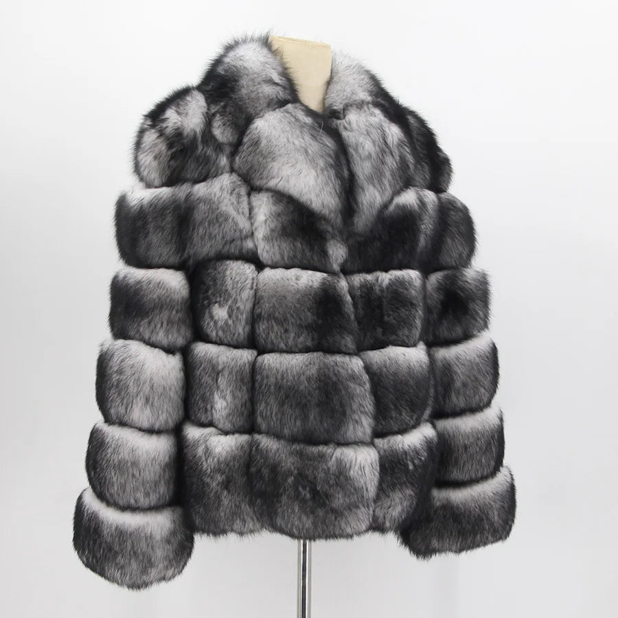 Arden Fox Fur Jacket – Luxuriöse Jacke aus echtem Fuchspelz