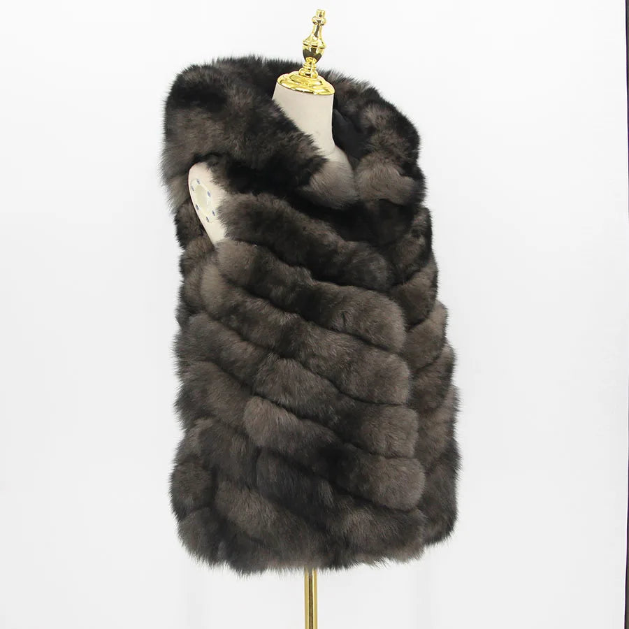 Isabella Fox Fur Vest – Luxuriöse Echtpelzweste aus Fuchsfell