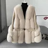 Aurelia Luxury Fur Jacket – Echtlederjacke mit echtem Fuchsbesatz