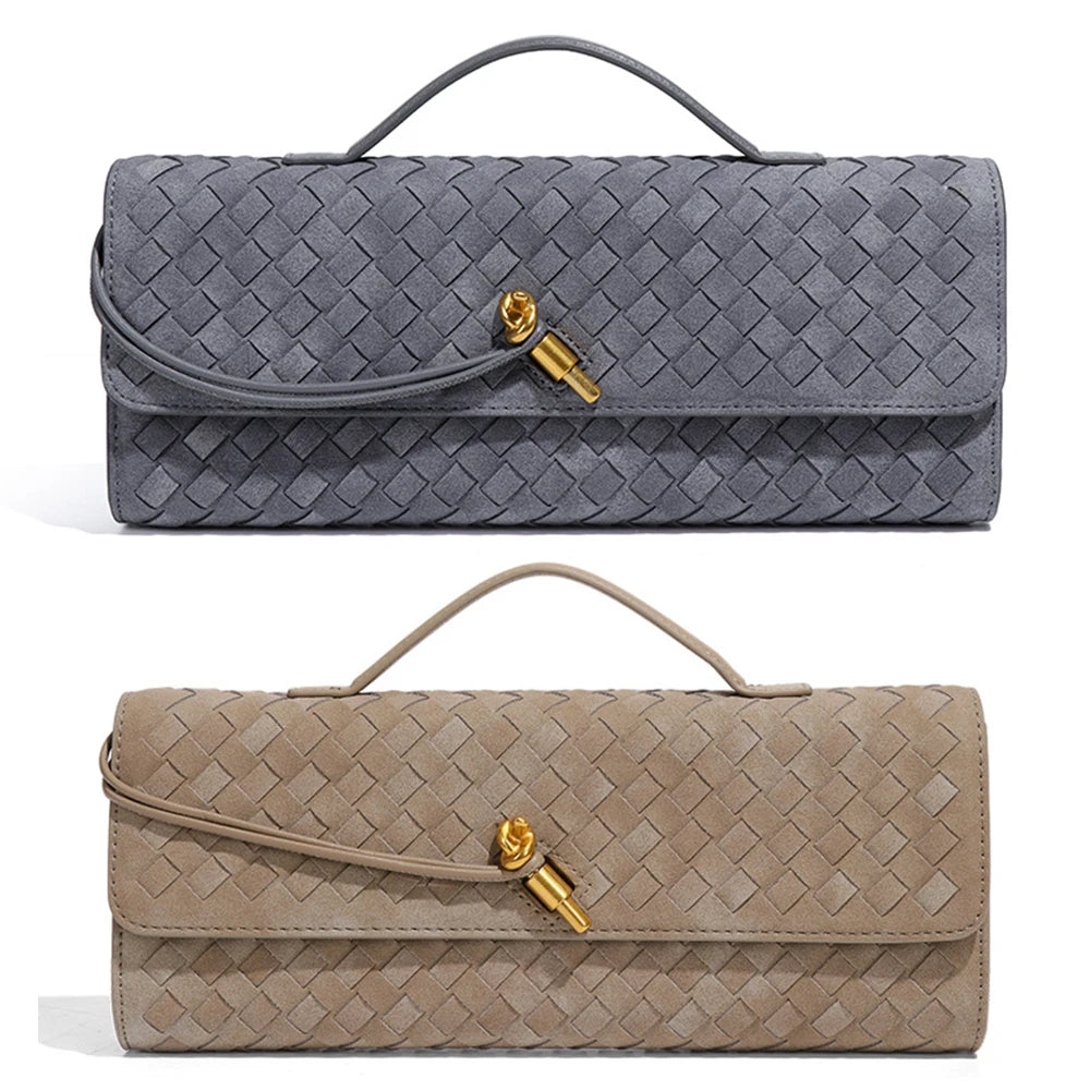 Lia Woven Clutch – Elegante Flechtoptik-Handtasche aus PU