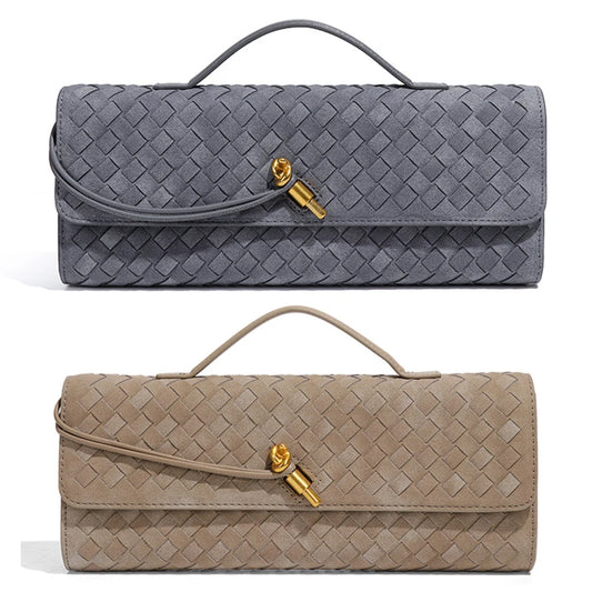 Lia Woven Clutch – Elegante Flechtoptik-Handtasche aus PU