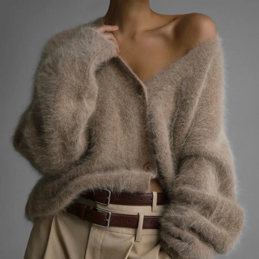 Luna Soft Knit Cardigan – Eleganter Damen Strickcardigan mit Oversize Look