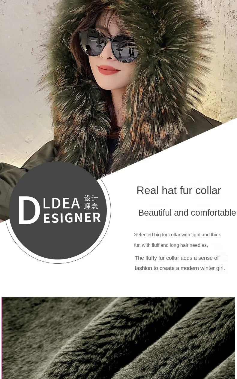 Noelle Rabbit Fur Parka – Luxusparka mit Echtfellbesatz