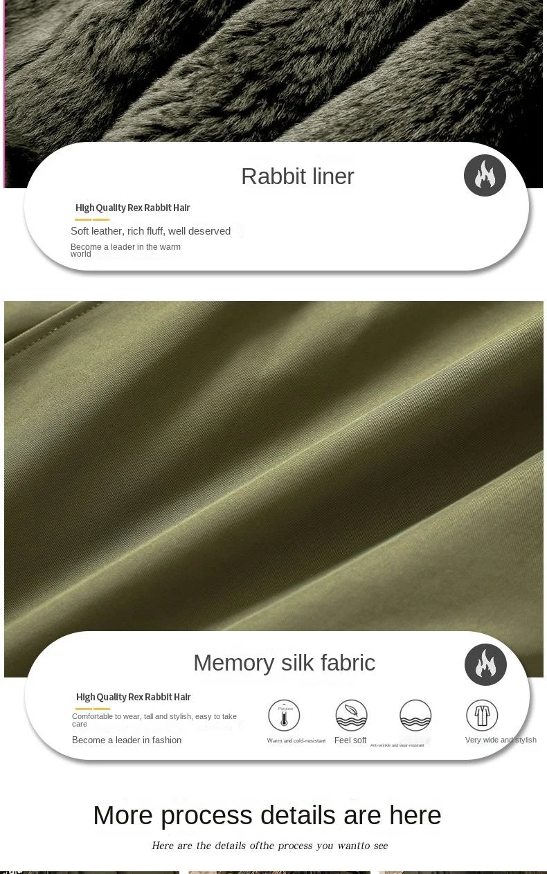 Noelle Rabbit Fur Parka – Luxusparka mit Echtfellbesatz