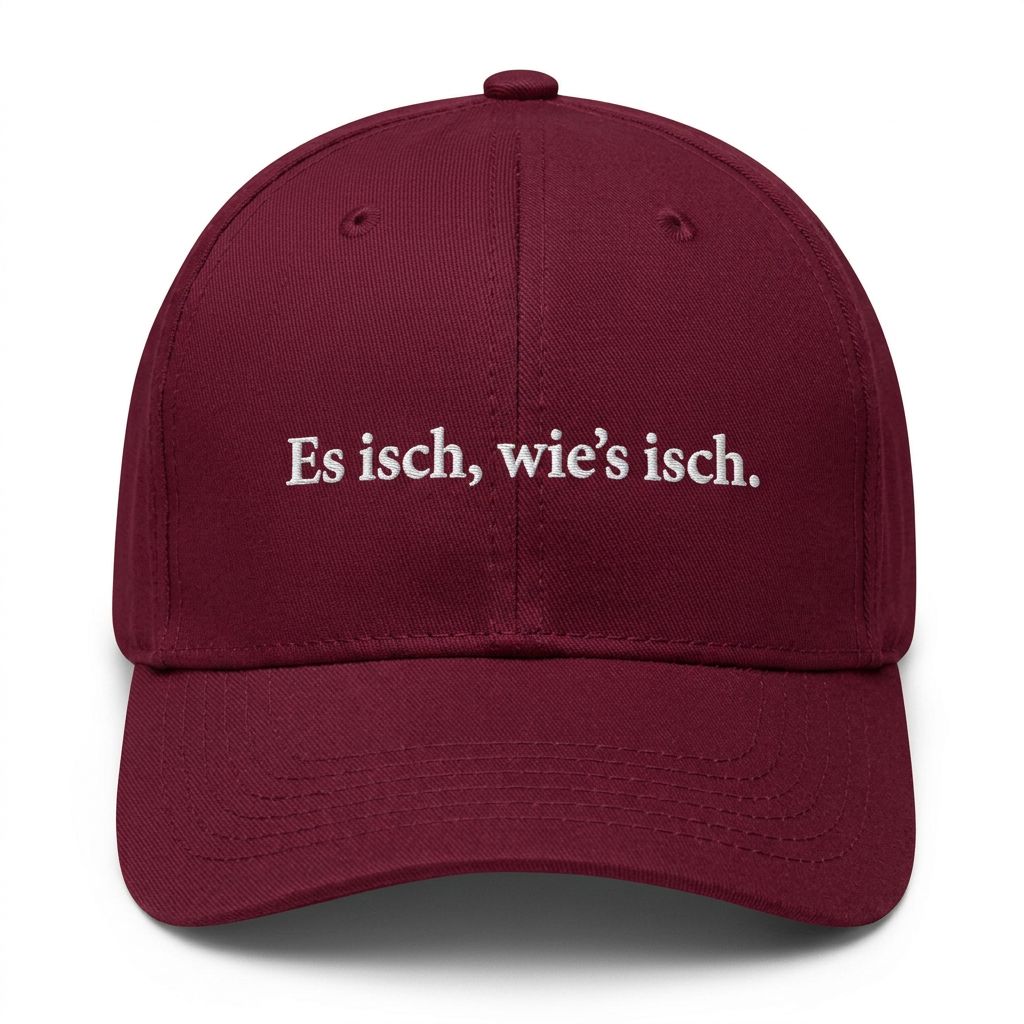 Es isch, wie's isch. Cap