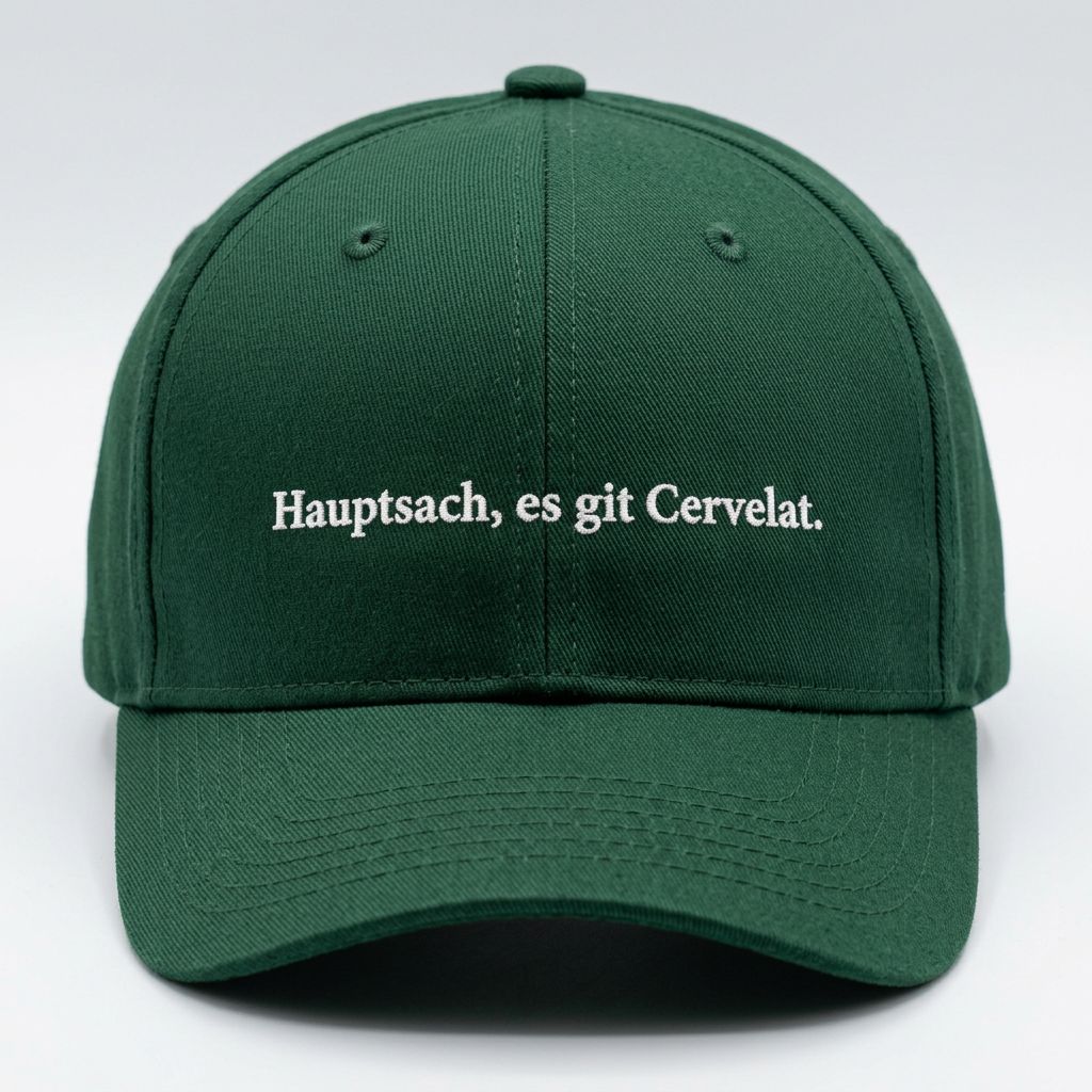 Hauptsach, es git Cervelat. Cap