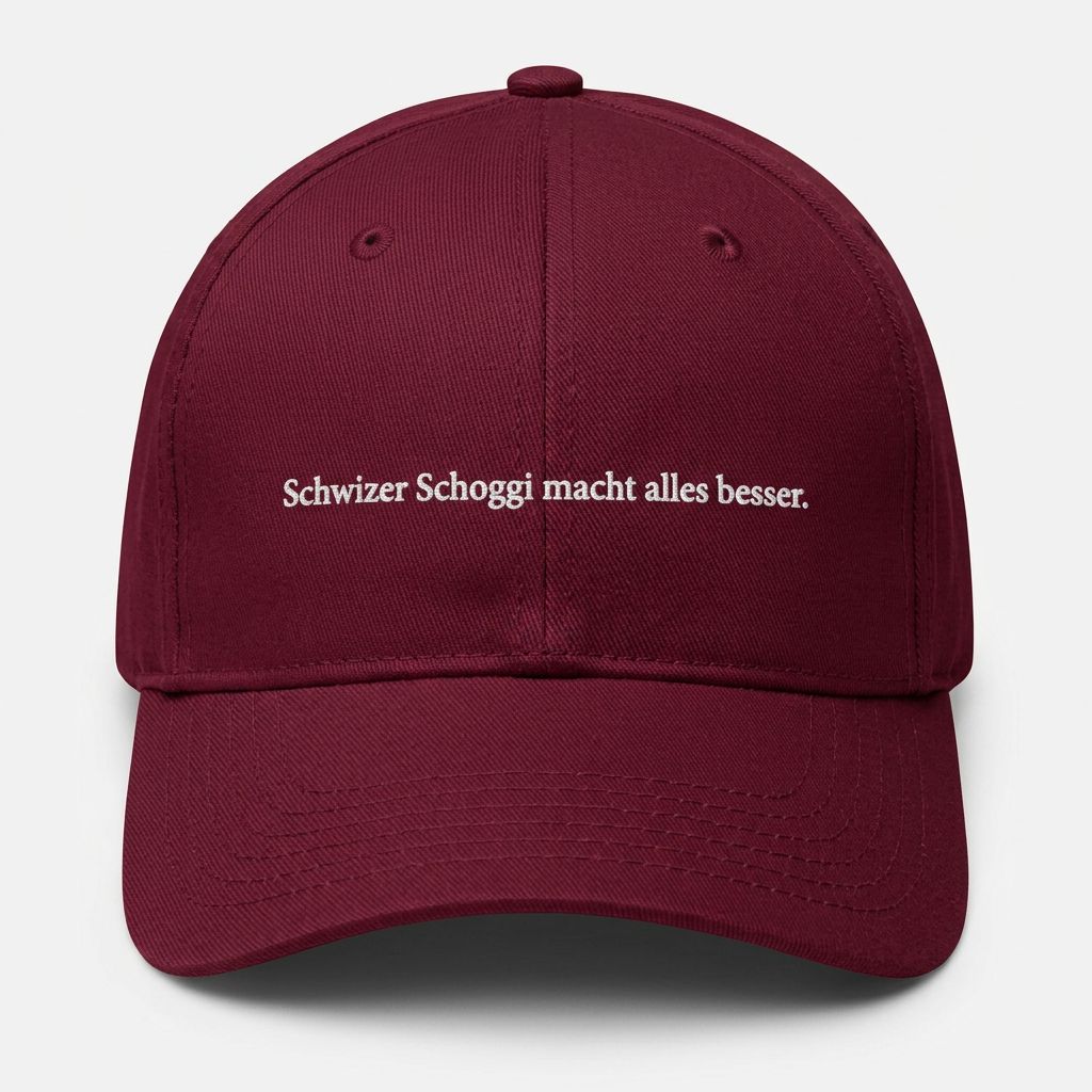 Schwizer Schoggi macht alles besser. Cap