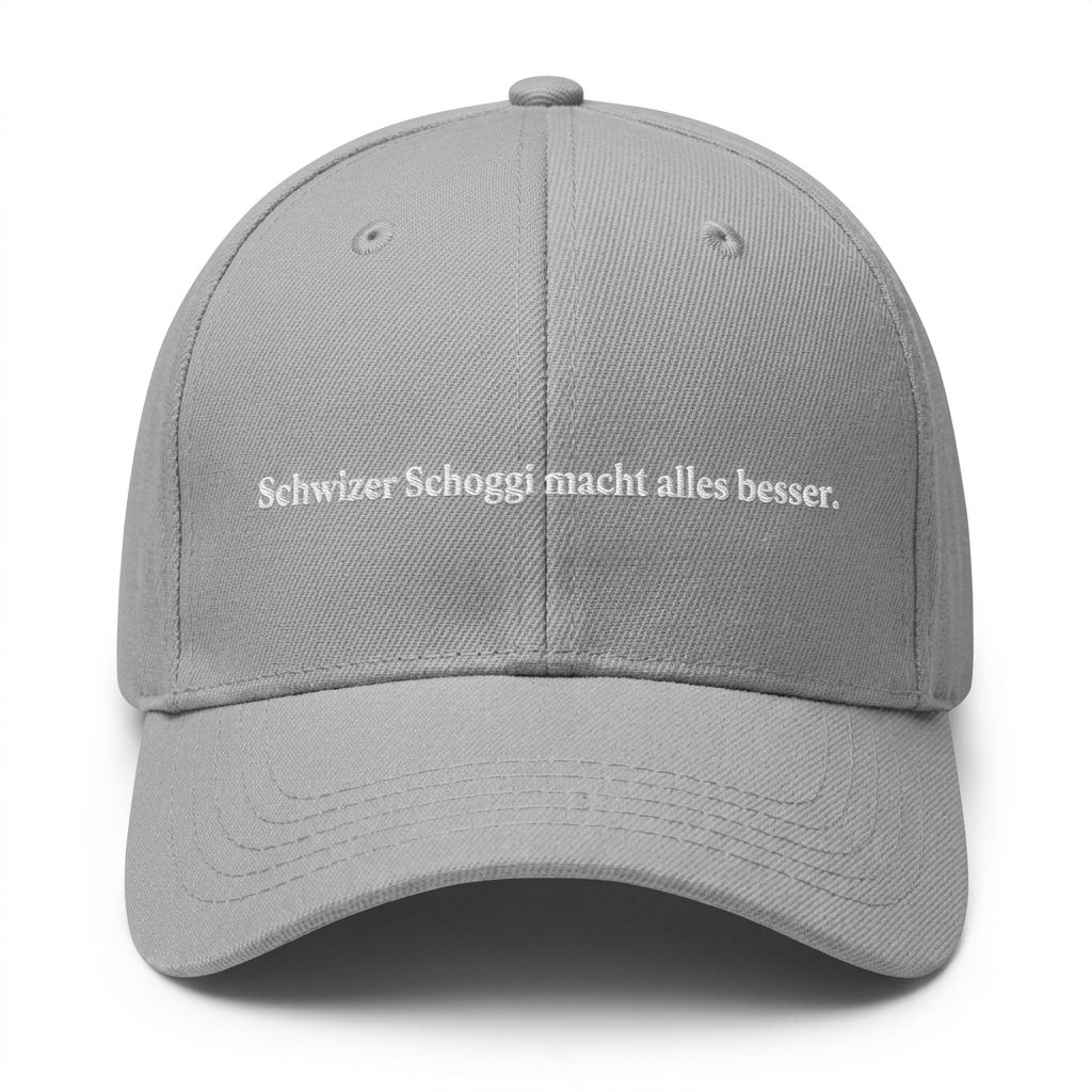 Schwizer Schoggi macht alles besser. Cap